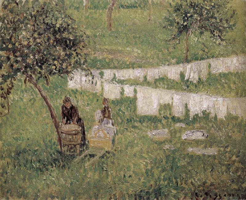 Camille Pissarro for women Laundry oil painting picture